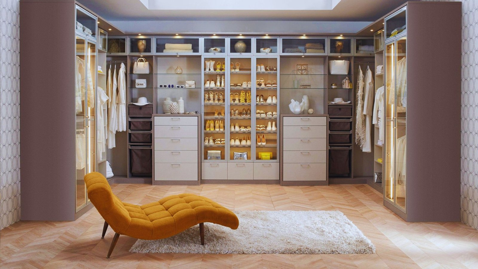 Couture Closet with Runway Walkway