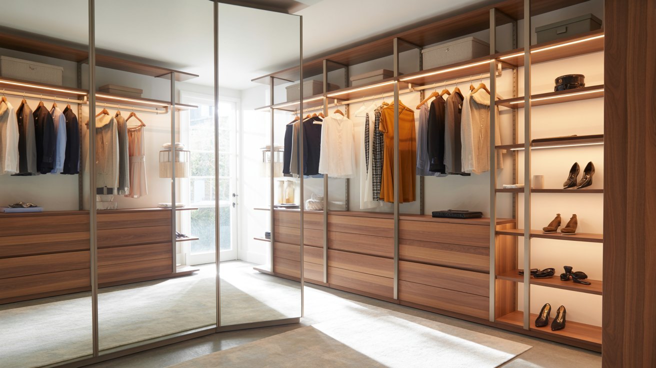 Full-Length Mirrors for a Spacious Feel
