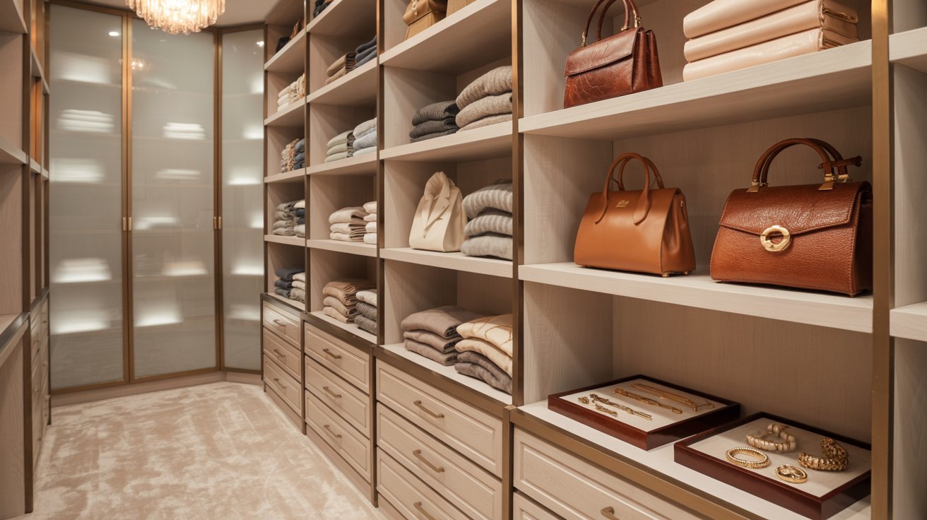 Open Display Shelves for Designer Pieces