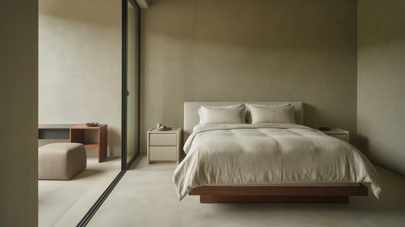 . A cozy bedroom featuring a neatly made bed and a large window allowing natural light to enter the space.